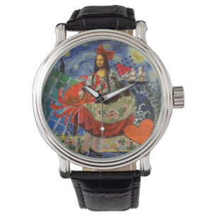 Reloj De Pulsera Mona Lisa Diversión Zodíaco Caprichoso 
