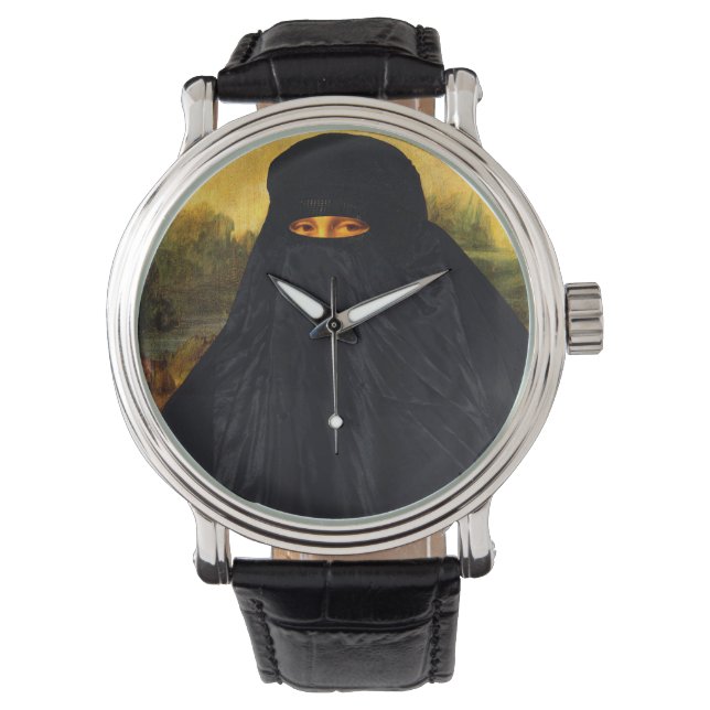 Reloj De Pulsera Mona Lisa oculta detrás de Burqa (Anverso)