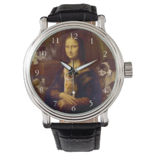 Reloj De Pulsera Mona Lisa y su gato
