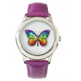 Reloj De Pulsera Monarca de mariposa arcoiris