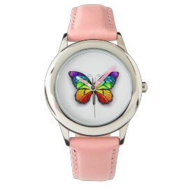 Reloj De Pulsera Monarca de mariposa arcoiris