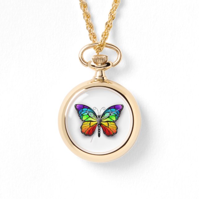 Reloj De Pulsera Monarca de mariposa arcoiris (Anverso)