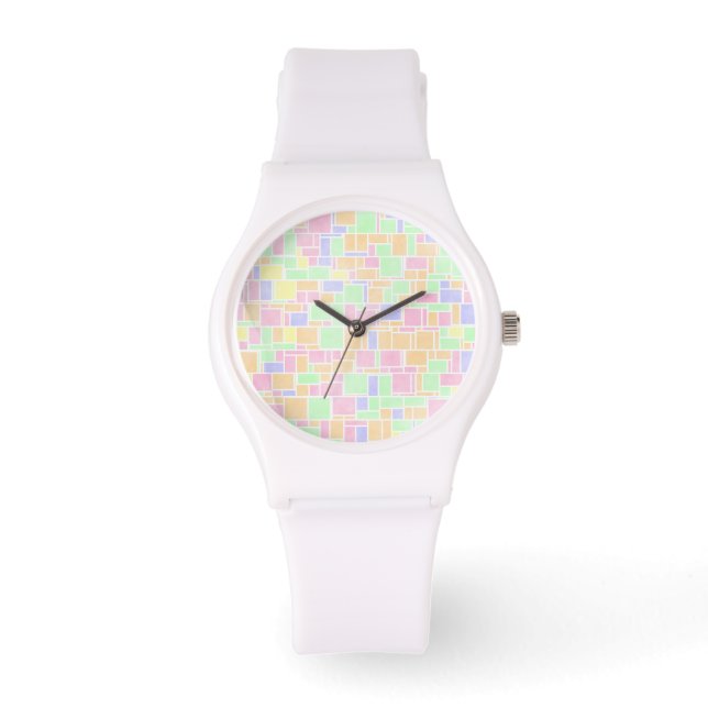 Reloj De Pulsera Mondrian Pastel (Anverso)