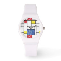 Mondrian Scribbles Minimalista De Stijl Arte Moder