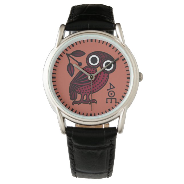 Reloj De Pulsera Moneda ateniense de la antigua lechuza griega Tetr (Anverso)