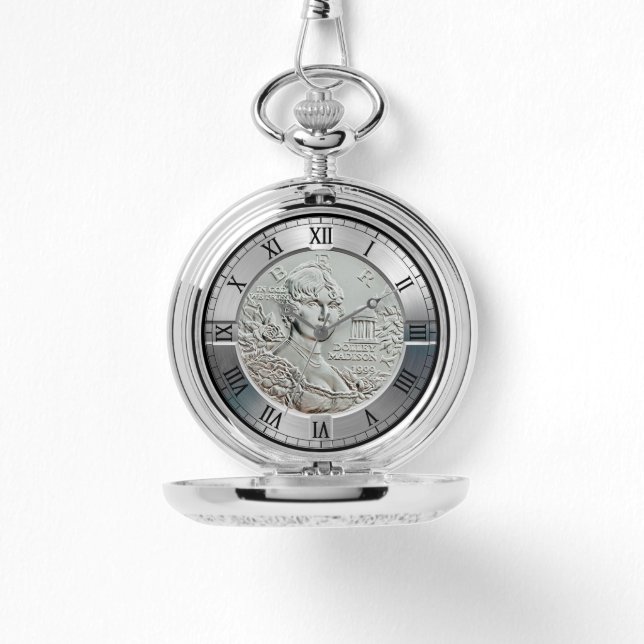 Reloj De Pulsera Moneda conmemorativa Dolley Madison 1999 ~ (Anverso)