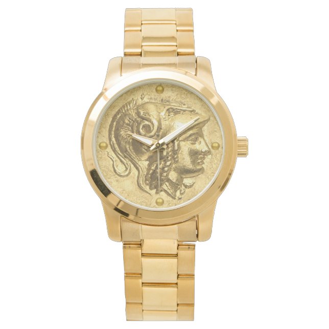 Reloj De Pulsera Moneda de la Antigua Athena (Anverso)