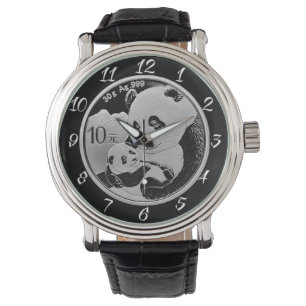 RELOJ DE PULSERA MONEDA DE LA PANDA Y DEL CACHORRO