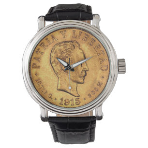 RELOJ DE PULSERA MONEDA DE ORO CUBANO