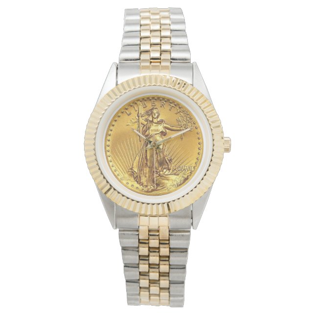 Reloj De Pulsera Moneda de oro estadounidense de alto relieve St.Ga (Anverso)
