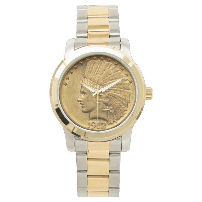 Reloj De Pulsera Moneda de oro nativa estadounidense (Anverso)