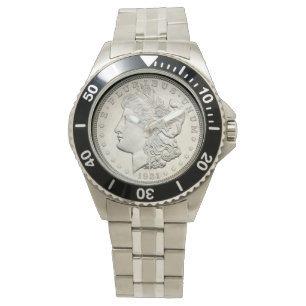 RELOJ DE PULSERA MONEDA DE PLATA (REPRODUCCIÓN)