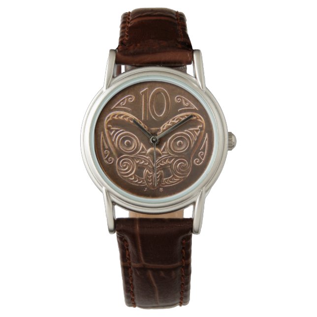 Reloj De Pulsera Moneda de Tiki (Anverso)