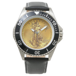 Reloj De Pulsera Moneda Réplica del Águila Doble de $20