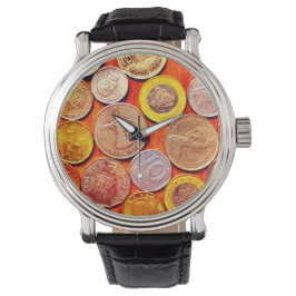 Reloj De Pulsera Monedas Mundiales