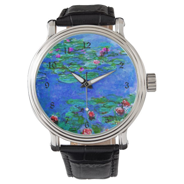 Reloj De Pulsera Monet - Lilies de agua (rojo) (Anverso)