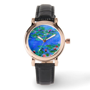 Reloj De Pulsera Monet - Lilies de agua (Rojo)