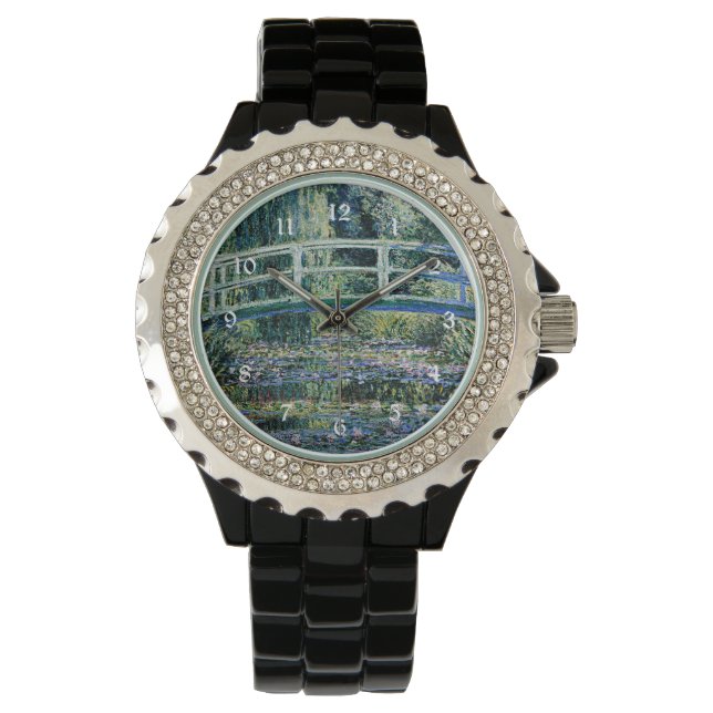 Reloj De Pulsera Monet - Lilis de agua y puente japonés (Anverso)
