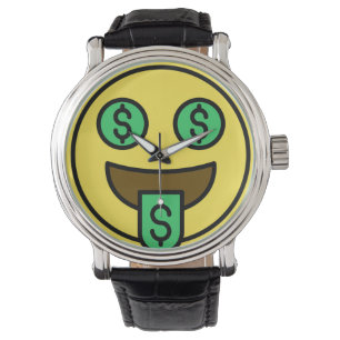 Reloj De Pulsera Money Face Emoji Watch