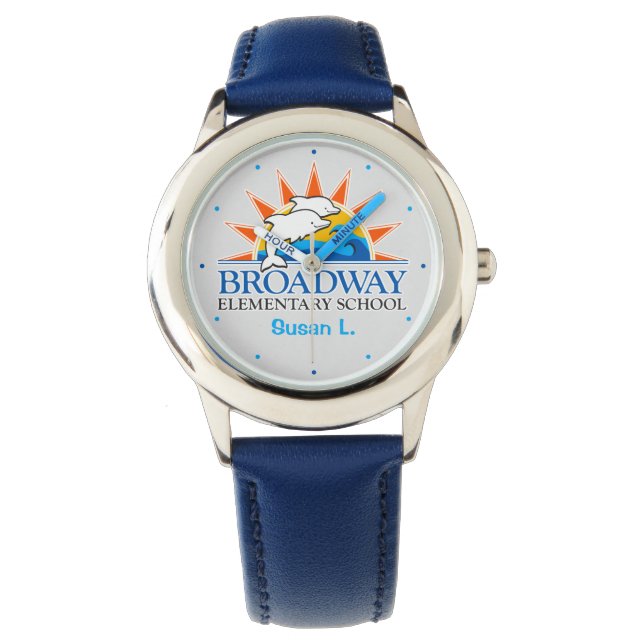 Reloj De Pulsera Monitoreo del logo de Broadway Elemental School (Anverso)