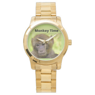 Reloj De Pulsera Monkey Tine Gold Watch