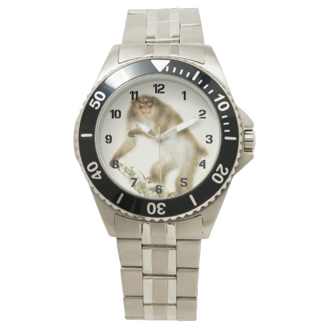 Reloj De Pulsera Mono antiguo con cereza en otoño (Anverso)