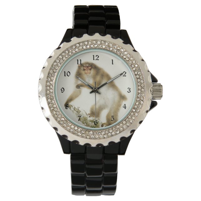 Reloj De Pulsera Mono antiguo con cereza en otoño (Anverso)