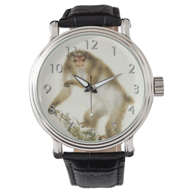 Reloj De Pulsera Mono antiguo con cereza en otoño (Anverso)