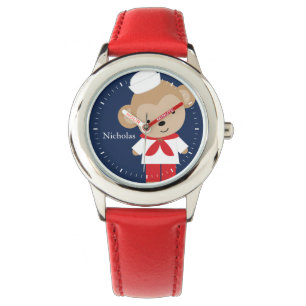 Reloj De Pulsera Mono de marinero - Niña personalizada