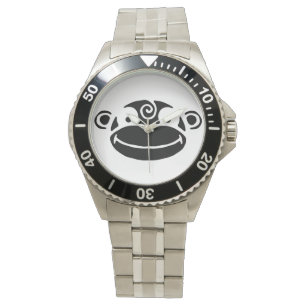 Reloj De Pulsera Mono negro y blanco