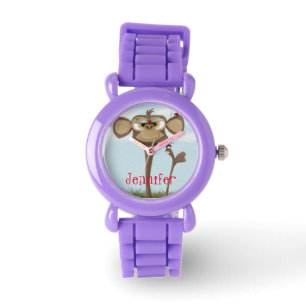 Reloj De Pulsera Mono tonto y Ladybugs