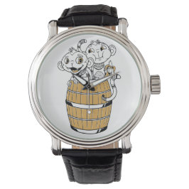Reloj De Pulsera Mono tribal de dibujos animados