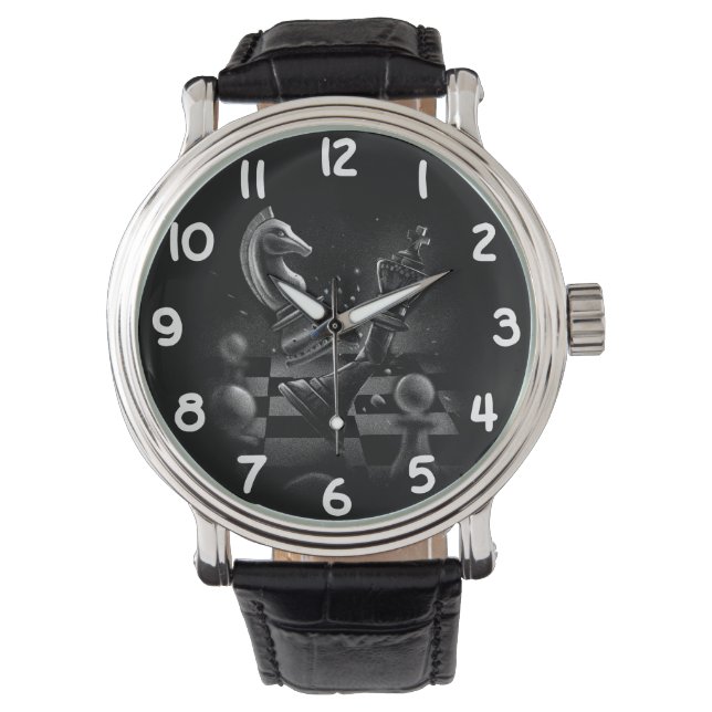 Reloj De Pulsera Monochrom del ajedrez dramático (Anverso)