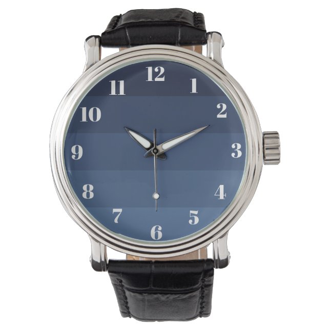 Reloj De Pulsera Monocromático Azul (Anverso)