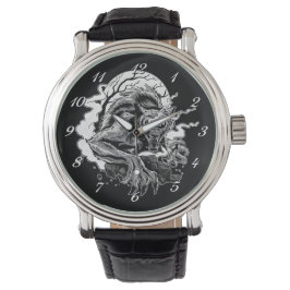 Reloj De Pulsera Monocromo Werewolf Moon