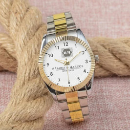 Reloj De Pulsera Monogram Custom Couple Names – Elegant gift