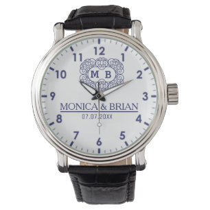 Reloj De Pulsera  Monogram Names and initials Mrs and Mr