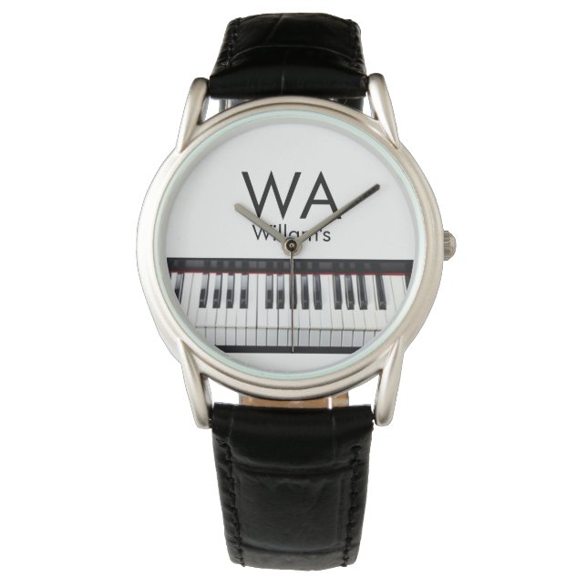 Reloj De Pulsera Monograma agregar nombre de letra inicial música d (Anverso)