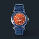 Reloj De Pulsera Monograma Baloncesto<br><div class="desc">Monograma Baloncesto</div>