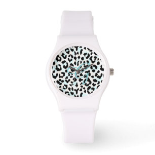 Reloj De Pulsera Monograma blanco y negro elegante de la impresión