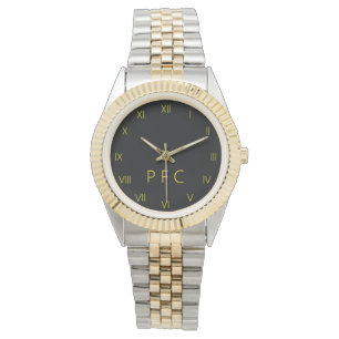 Reloj De Pulsera Monograma clásico editable inicial