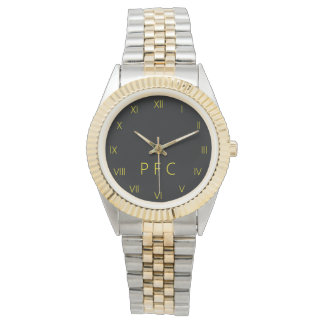 Reloj De Pulsera Monograma clásico editable inicial