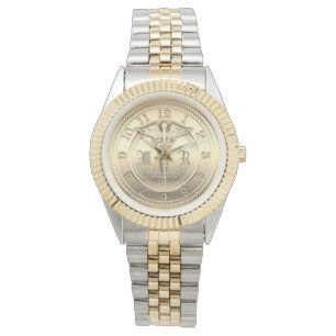 Reloj De Pulsera Monograma Clínica Médica Médica Gold