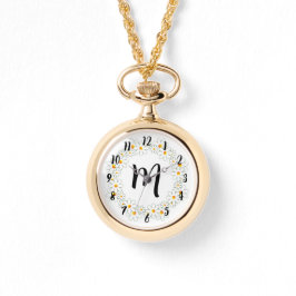 Reloj De Pulsera Monograma Daisy Necklace Watch