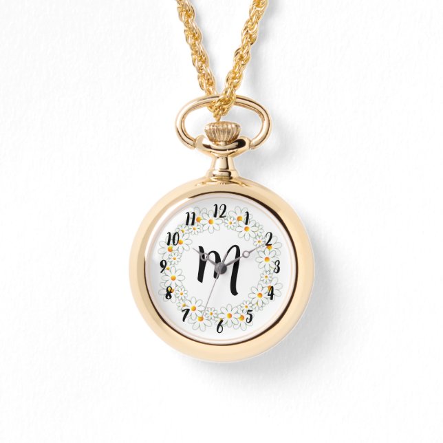 Reloj De Pulsera Monograma Daisy Necklace Watch (Anverso)