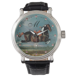 Reloj De Pulsera Monograma de la cría de "ceherán" en el caballo Pi