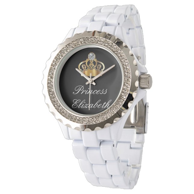 Reloj de pulsera monograma de la princesa real (Angular)