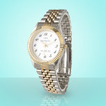 Reloj De Pulsera Monograma de pareja elegante compromiso<br><div class="desc">Dé el regalo del tiempo en su compromiso o aniversario del boda. Hace un regalo perfecto para tu novio o marido/mujer</div>