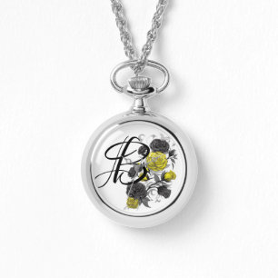 Reloj De Pulsera Monograma de Rosas existenciales
