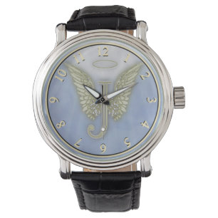 Reloj De Pulsera Monograma del ángel de la letra J